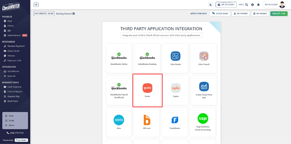 Integration with Banks and Other Accounting Softwares