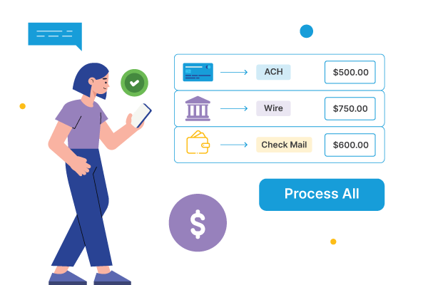 Simplify Payments With OnlineCheckWriter.com’s Bulk Payment Feature A Woman Is Making Bulk Payment With A Cell Phone