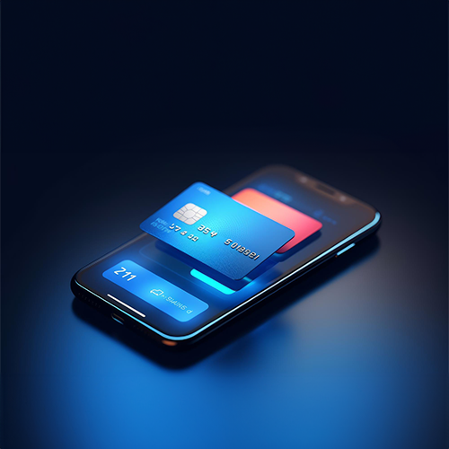 A Phone with a Credit Card on It, Offering the Convenience of Rent Pay by Credit Card.