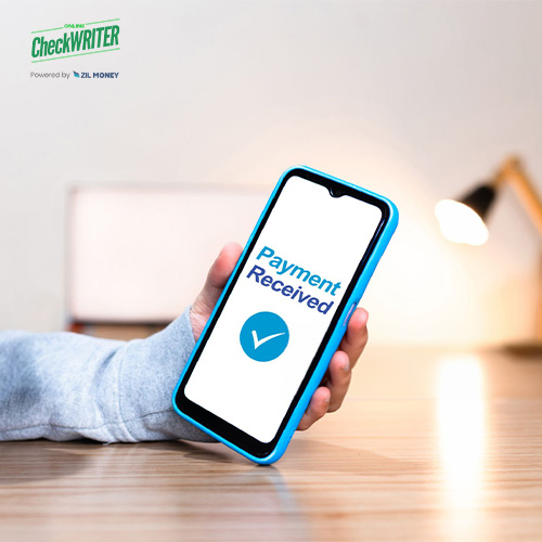 A Hand Holding a Smartphone Showing Payment Done, Enhance Transparency with Receive Payment Online