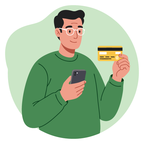 A Man Holding A Credit Card To Make Credit Card Payment, Represents Real Estate Business Accounting