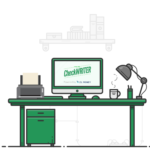 A Laptop and Printer that Shows Print and Mail Checks, Send ACH or Wire Transfers, and Invoicing for Education Industry Payments