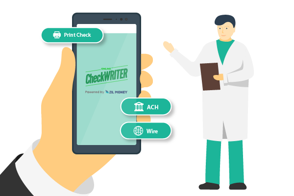 A Hand-Holding Smartphone, Elevate Your Medical Practice s Financial Efficiency. Represents Medical Practices | Streamline Payments and Save Time