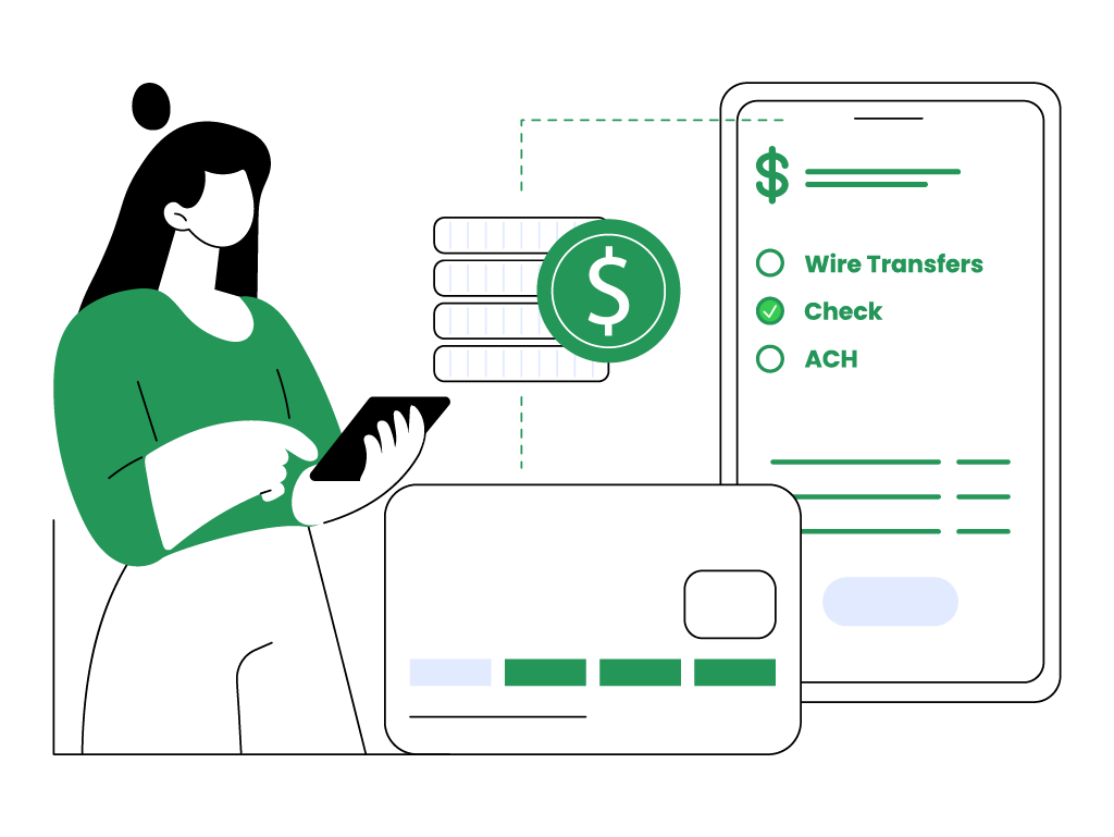 Law Firms Elevate Your Payment Experience A Woman Holding a Tab To Make Credit Card Payment. Simplify Payment Processing for Law Firms