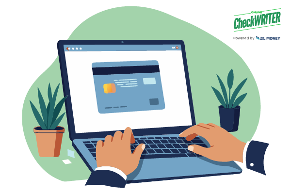 A Hand Working On a Laptop Virtual Card Smarter Spending, Safer Payments