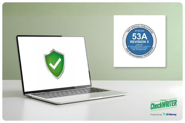 A Laprop Showing NIST Logo. OnlineCheckWriter.com – Powered by Zil Money – Receives NIST Certification