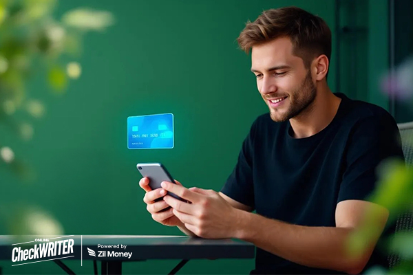 From Risk to Reward: How the Right Platform Turns the Virtual Card into a Business Power Move A Man Using A Phone For Virtual Card Payments Easily. A Smarter Way to Manage Business Payments