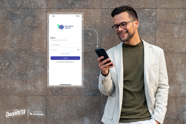 Fast International Payments: The App That Moves Money at Jet Speed in 2025 A Man Using A Phone to Make Fast International Payments. Instant Global Transactions in 2025
