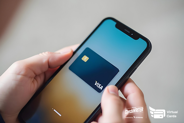 A Close-Up of a Smartphone Screen Showing a Digital Visa Card, Which Represents the Convenience of Using Virtual Cards.