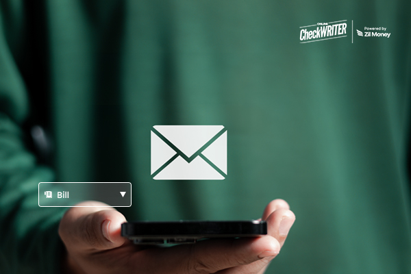 Email-to-Bill Automation The Smartest Way to Upgrade Your Invoicing Process A Man Holding a Smartphone SHowing Email-to-Bill Automation The Smartest Way to Upgrade Your Invoicing Process