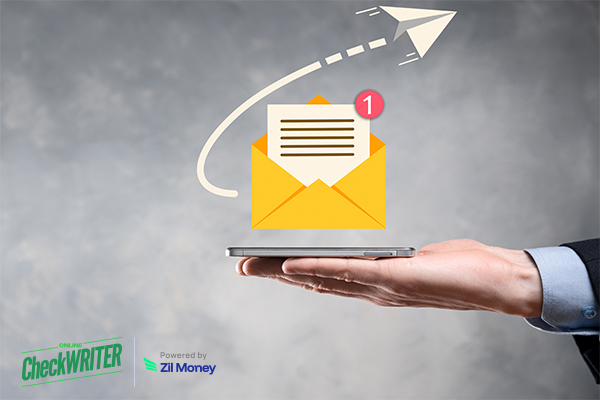 A Person Showing a Check Mailing, What’s New Mail Your First Check Free with USPS First-Class