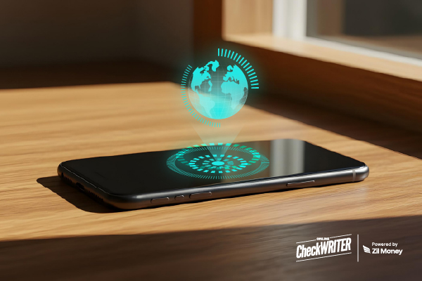 An Image That Shows a Smartphone Displaying International Payments, Global Payments Made Effortless